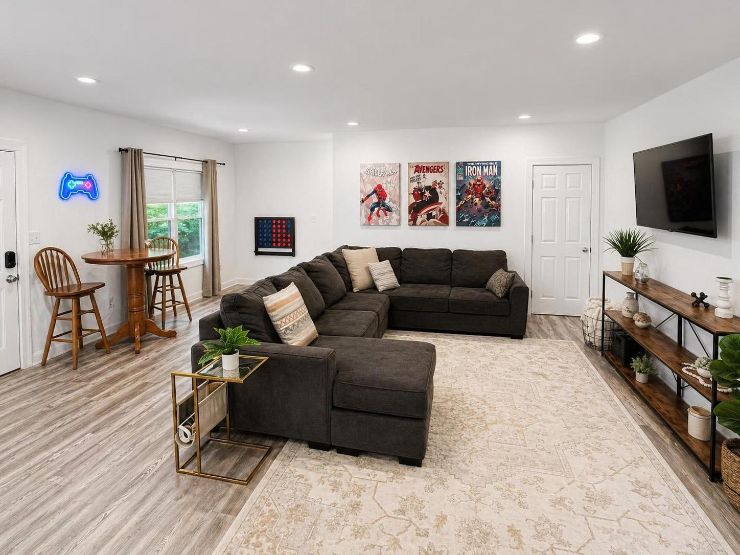 Enhanced lake interior listing photo